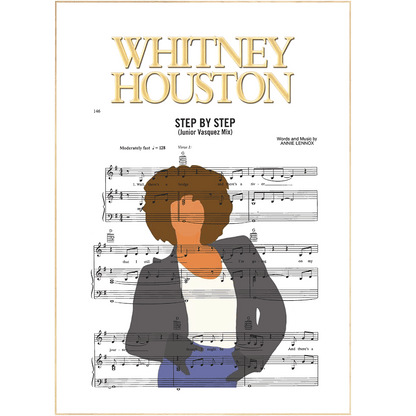 Whitney Houston - Step by Step Poster - 98typesMusic