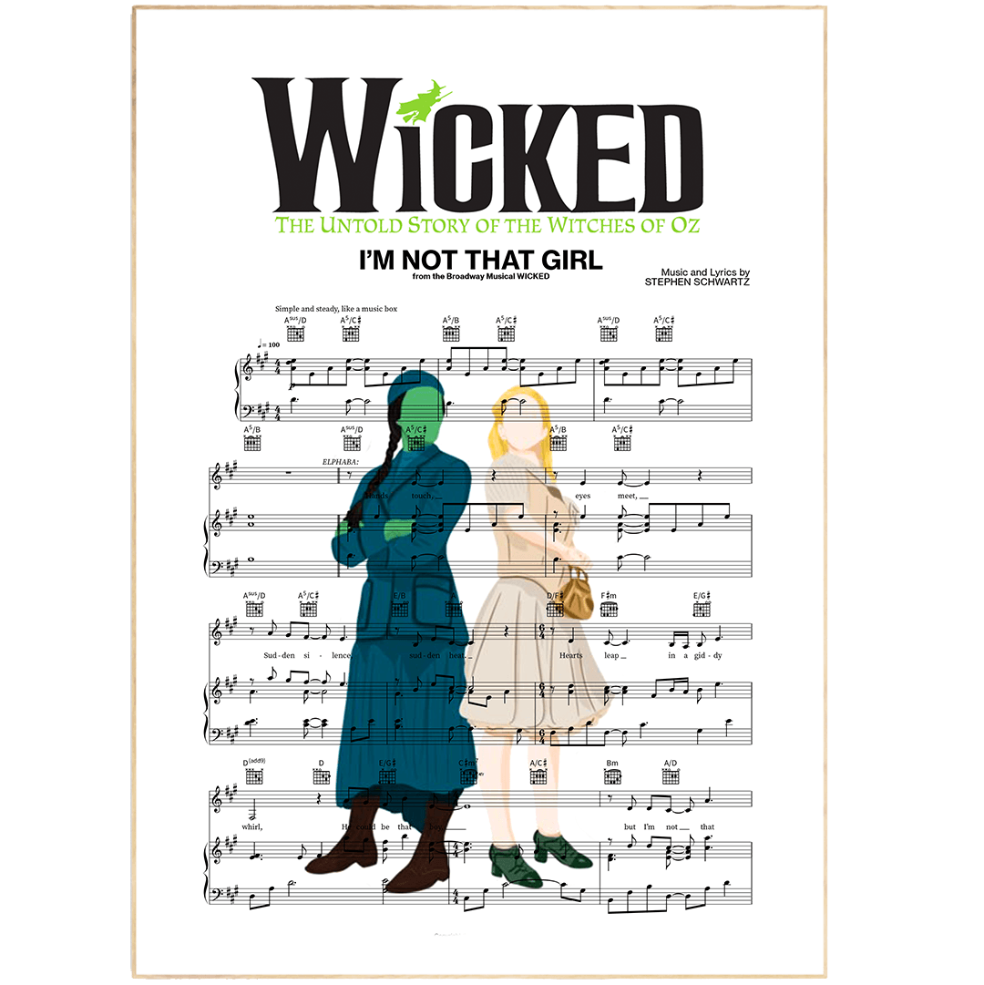 Wicked - I’M NOT THAT GIRL Poster - 98typesMusic