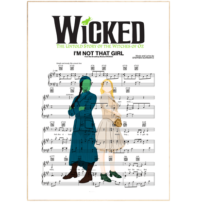 Wicked - I’M NOT THAT GIRL Poster - 98typesMusic