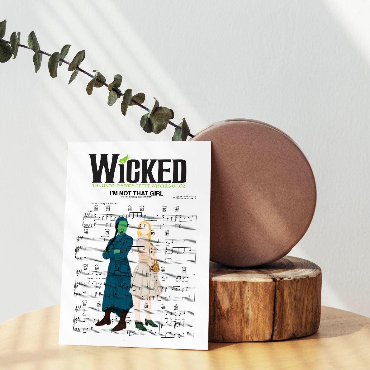 Wicked - I’M NOT THAT GIRL Poster - 98typesMusic