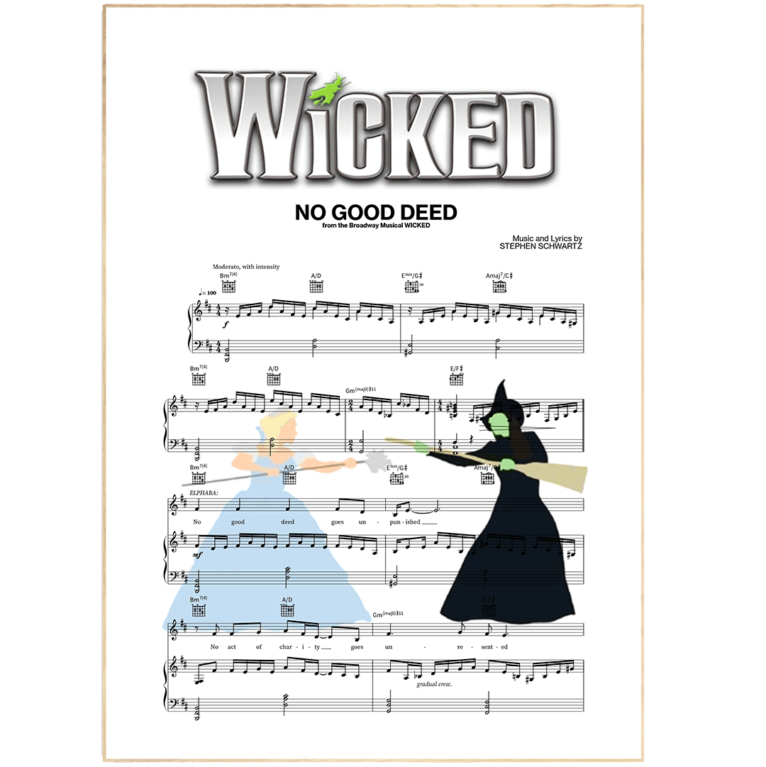 Wicked - NO GOOD DEED Poster - 98typesMusic