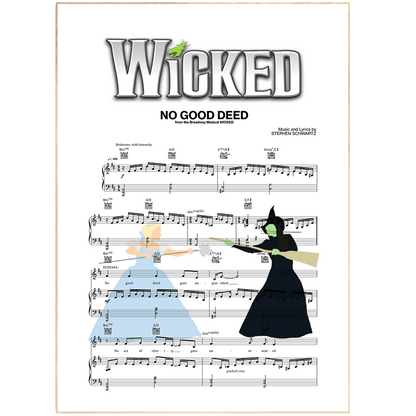 Wicked - NO GOOD DEED Poster - 98typesMusic