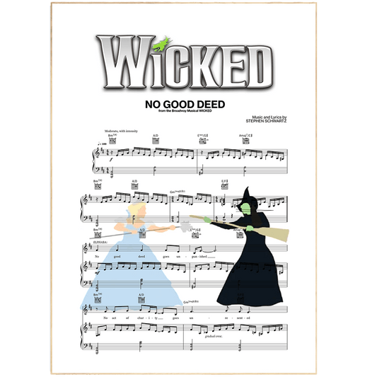 Wicked - NO GOOD DEED Poster - 98typesMusic