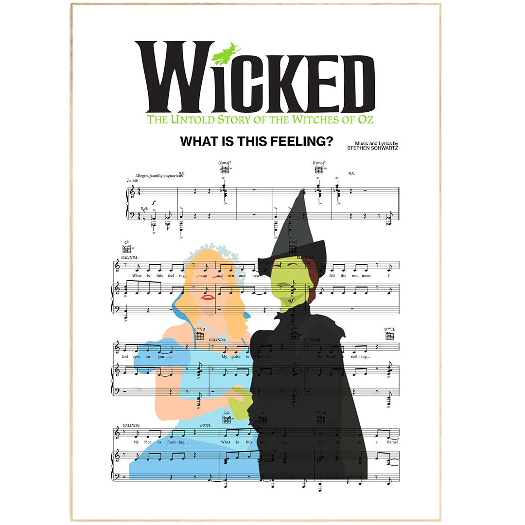 Wicked - What Is This Feeling Music Print - 98typesMusic