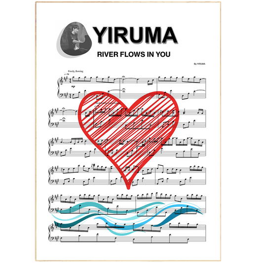 Yiruma River Flows in You Song Print - 98typesMusic