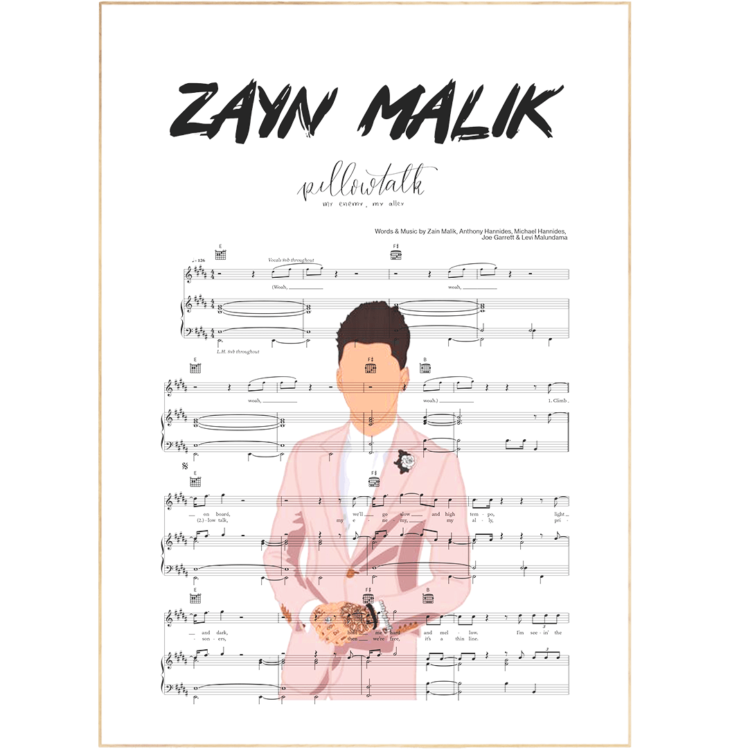 Zayn - Pillowtalk Poster - 98typesMusic