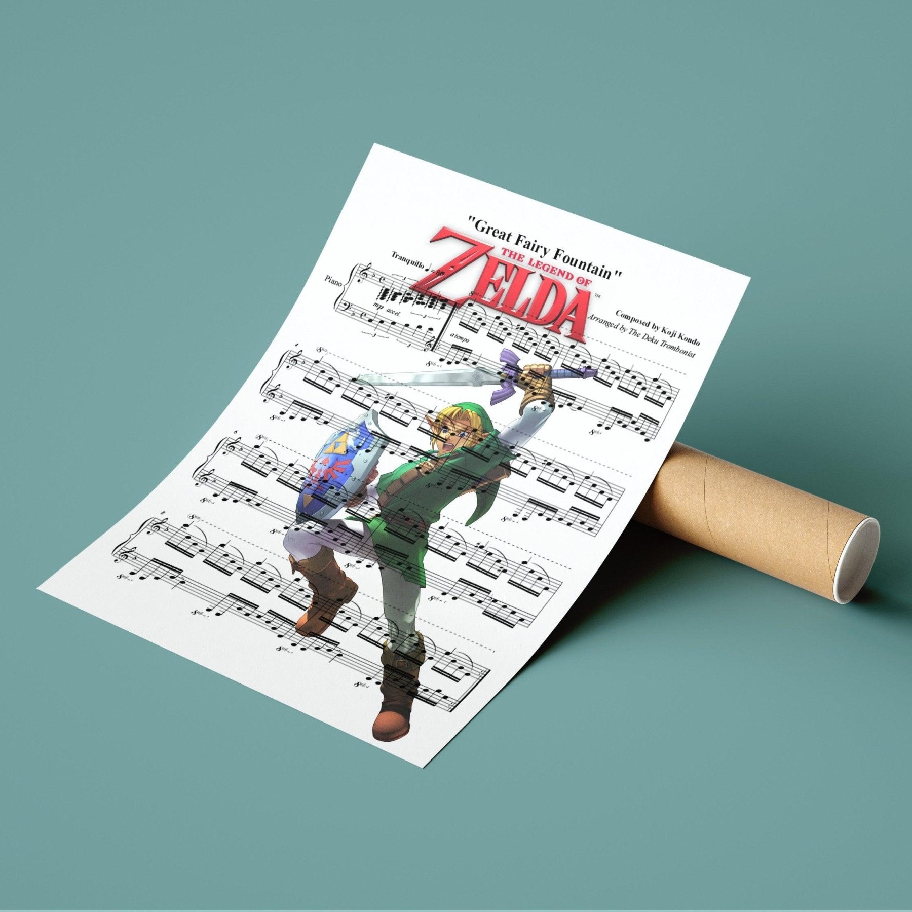 Zelda • Great Fairy's Fountain Theme Print - 98typesMusic