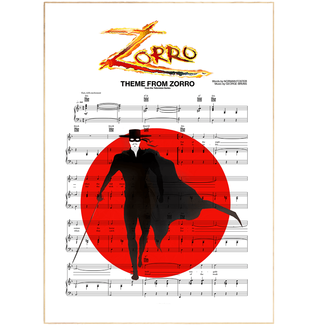 Zorro Theme Poster - 98typesMusic