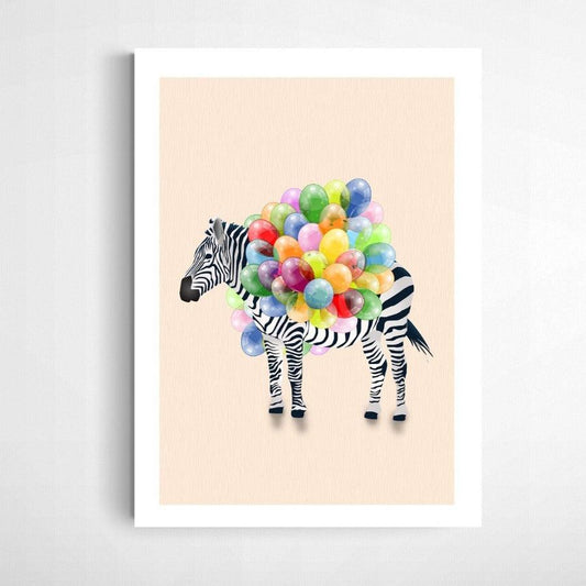 Birthday with balloons and stripes Print - 98typesPOP ART
