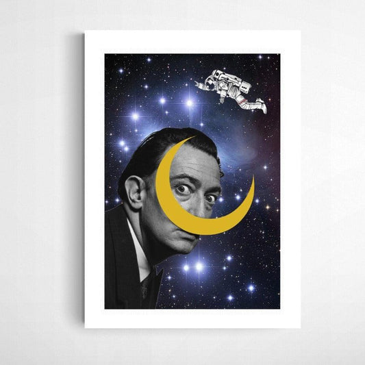 Salvador Dalí on the Moon Print - 98typesPOP ART