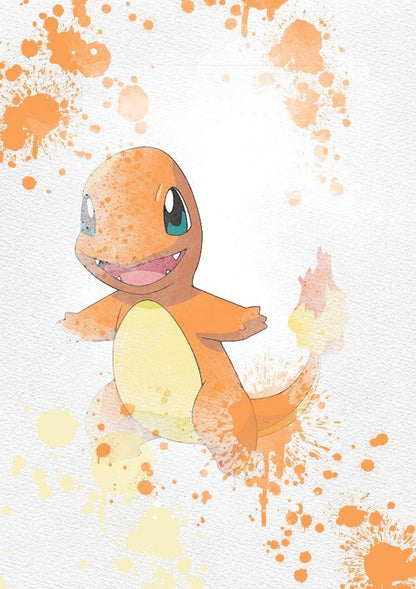 Pokemon Poster 6 Set Printable Watercolour Print - 98typesPRINTABLES