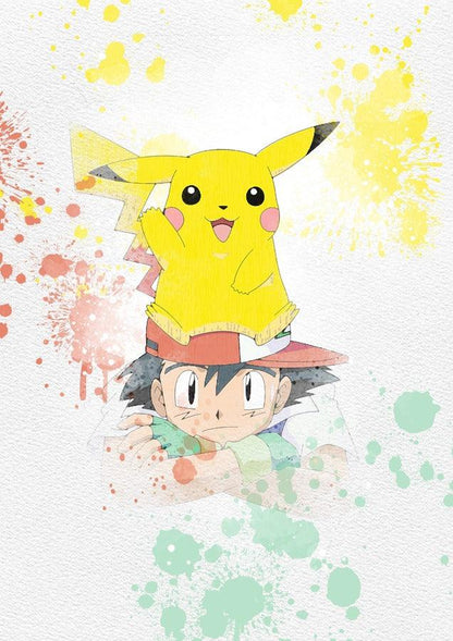 Pokemon Poster 6 Set Printable Watercolour Print - 98typesPRINTABLES