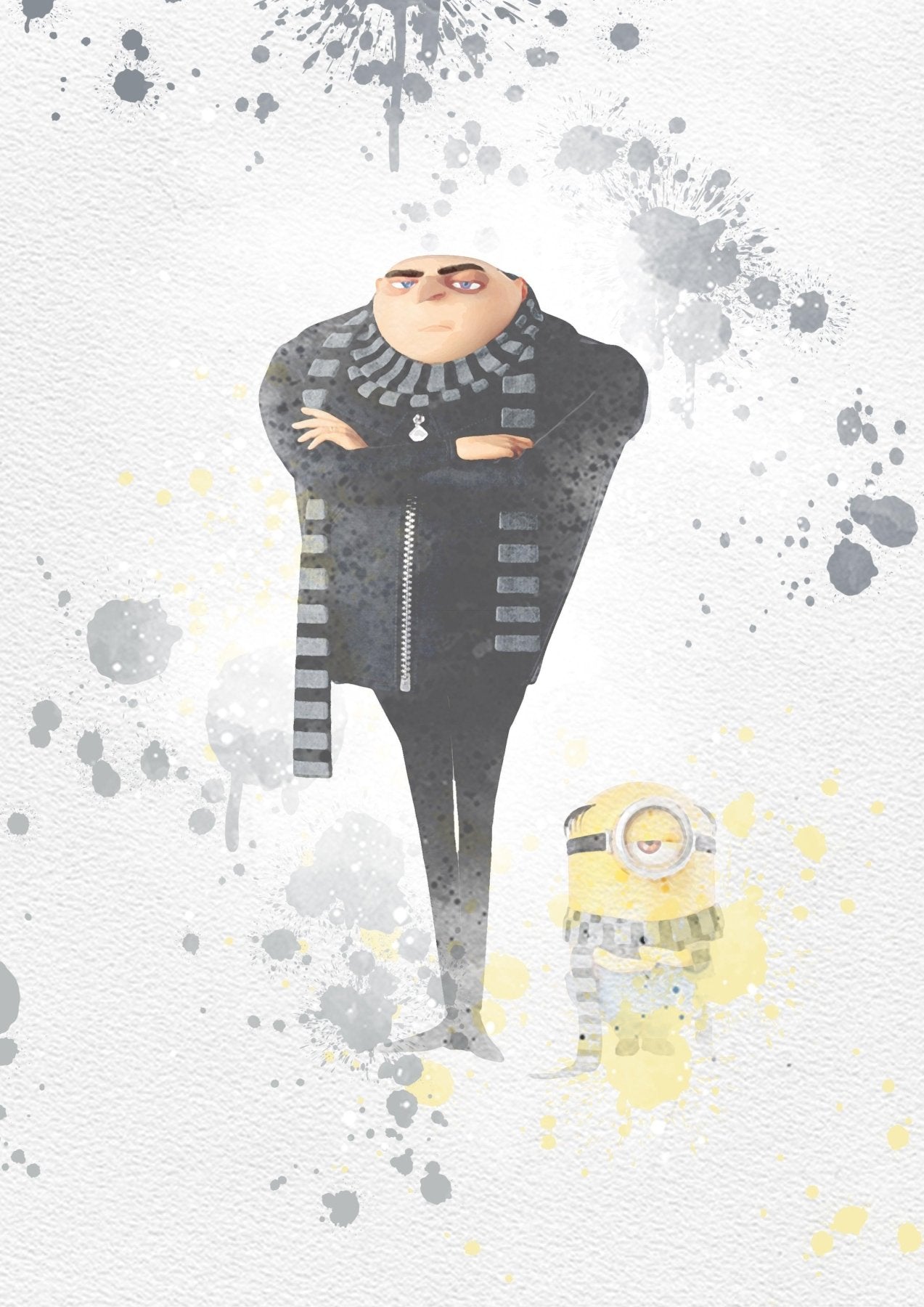 Set of 8 minions Disney Watercolour Printable Poster - 98typesPRINTABLES