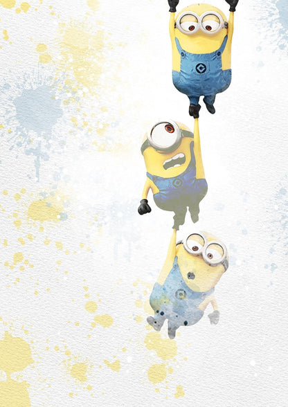 Set of 8 minions Disney Watercolour Printable Poster - 98typesPRINTABLES