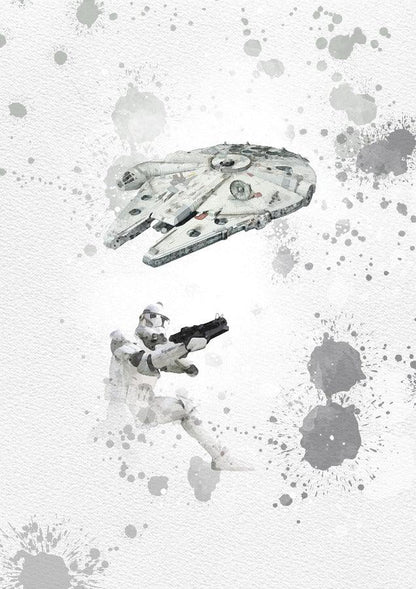 Star Wars Poster 8 Set Printable Watercolour Print - 98typesPRINTABLES
