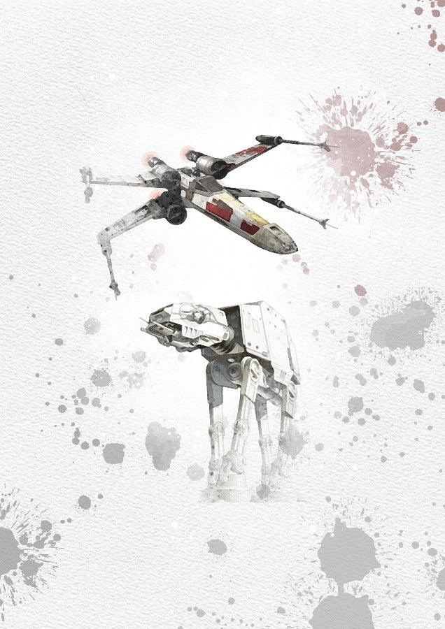 Star Wars Poster 8 Set Printable Watercolour Print - 98typesPRINTABLES