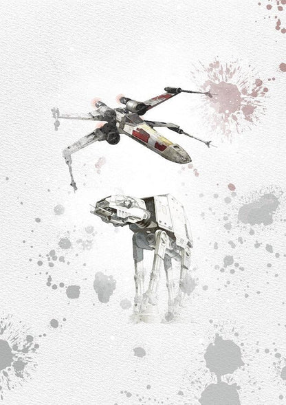 Star Wars Poster 8 Set Printable Watercolour Print - 98typesPRINTABLES