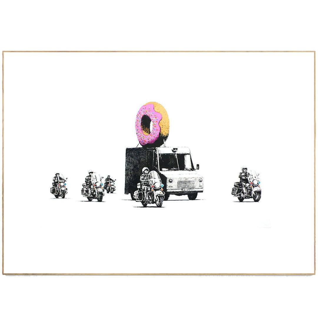 Banksy Donut Poster Art Print - 98typesstreet art
