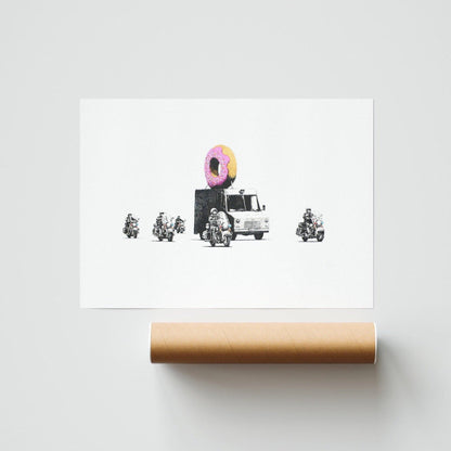 Banksy Donut Poster Art Print - 98typesstreet art