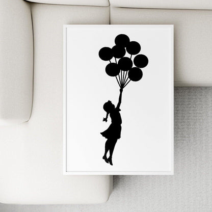 Banksy Flying Girl with Balloons - 98typesstreet art