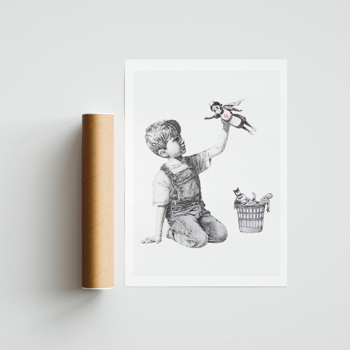 Banksy Game Changer | Superhero NHS Poster - 98typesstreet art