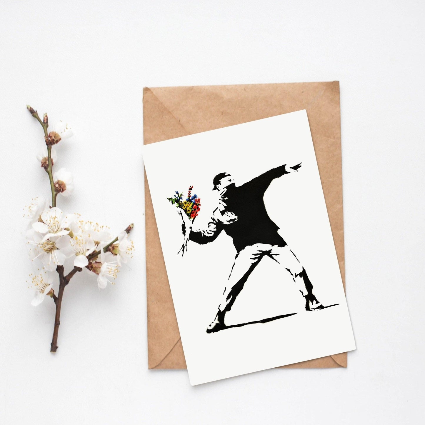 Banksy Rage Flower Thrower Print - 98typesstreet art