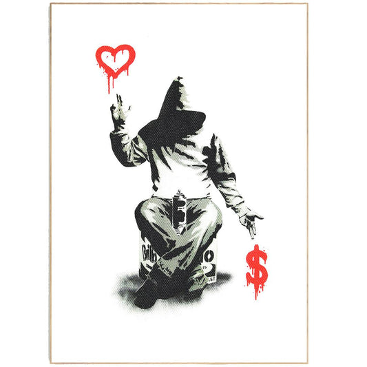 Boy Love or Money Art Print - 98typesstreet art