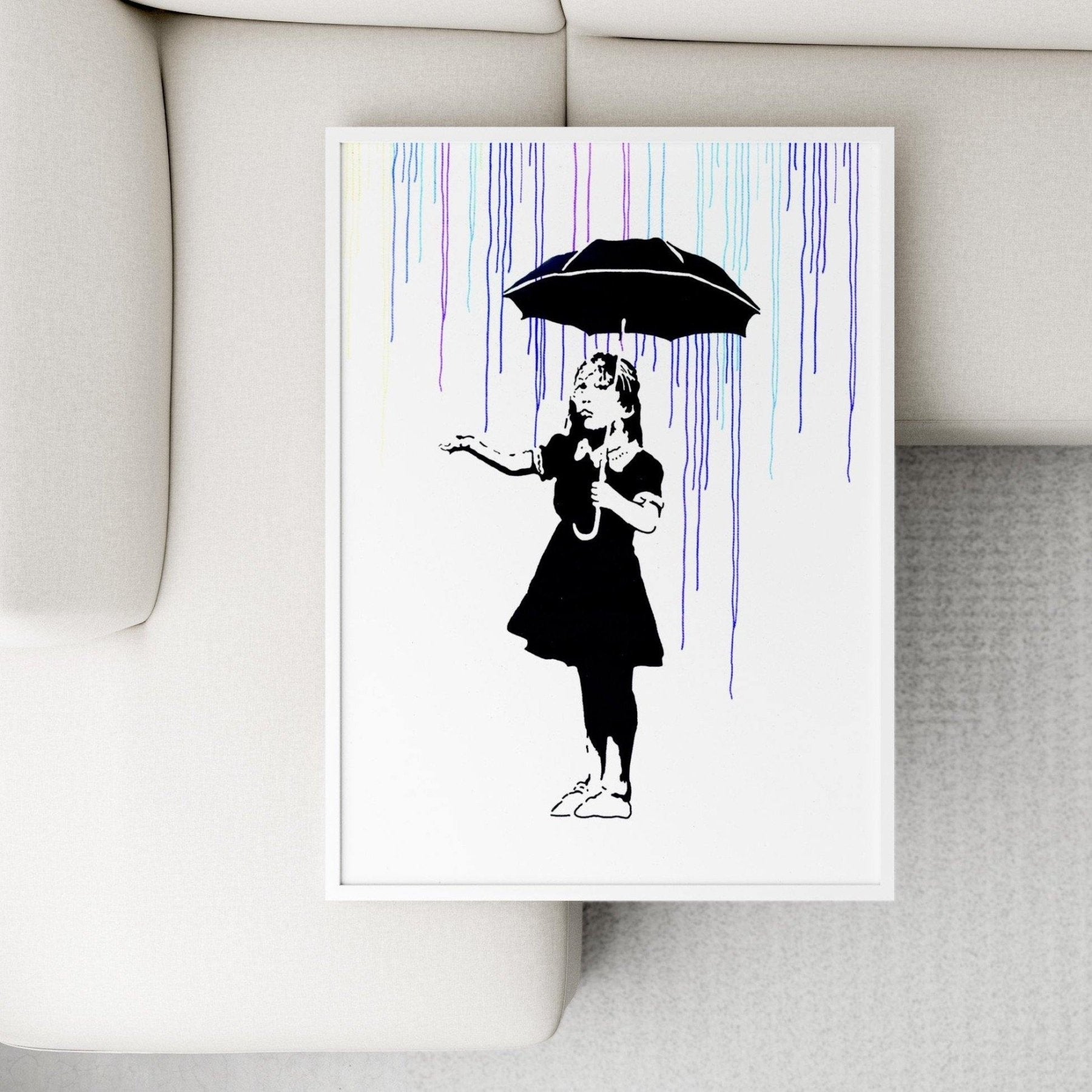 Girl With Umbrella Banksy Street Art - 98typesstreet art