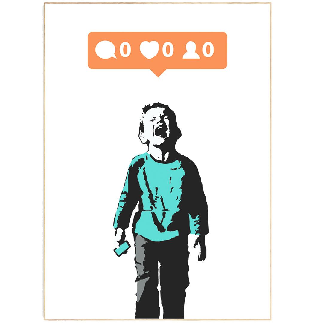Nobody Likes Me Banksy Print - 98typesstreet art