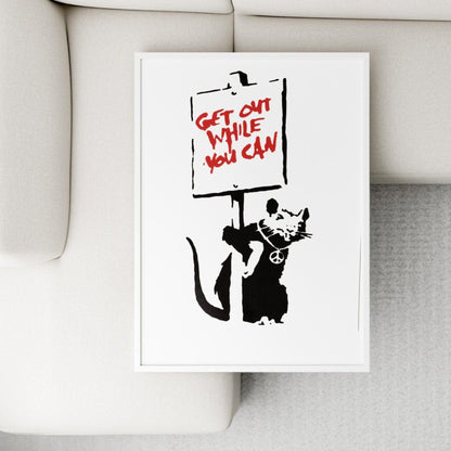Rat by Banksy Graffitt Art Print - 98typesstreet art