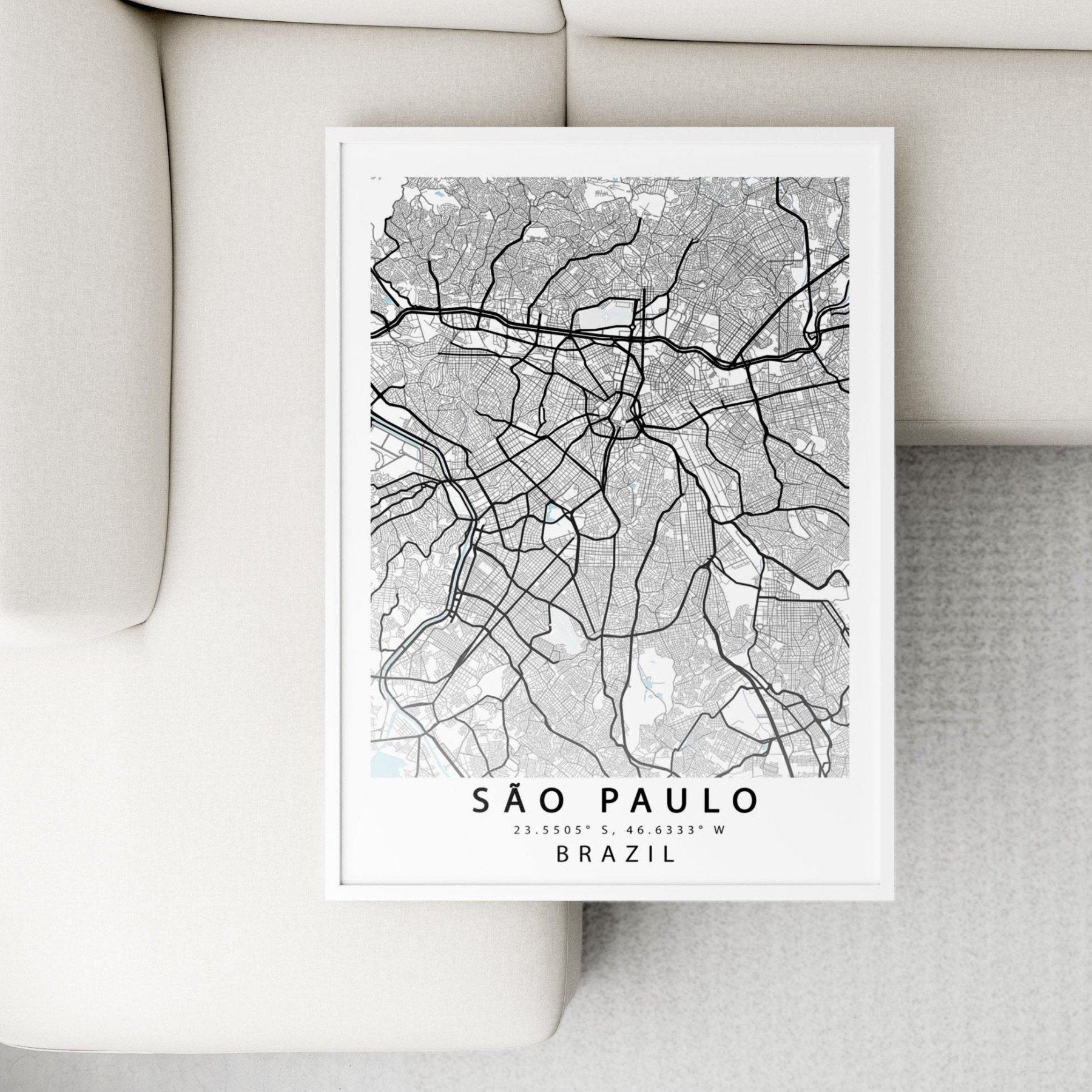 SAO PAULO Brazil Print - 98typesSur america Maps