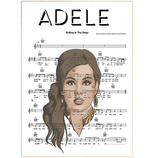 Adele - Rolling in the Deep Print - 98typessweet music