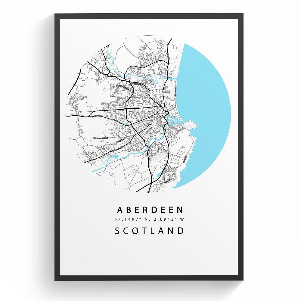 Aberdeen City Map Print - 98typesUK Maps