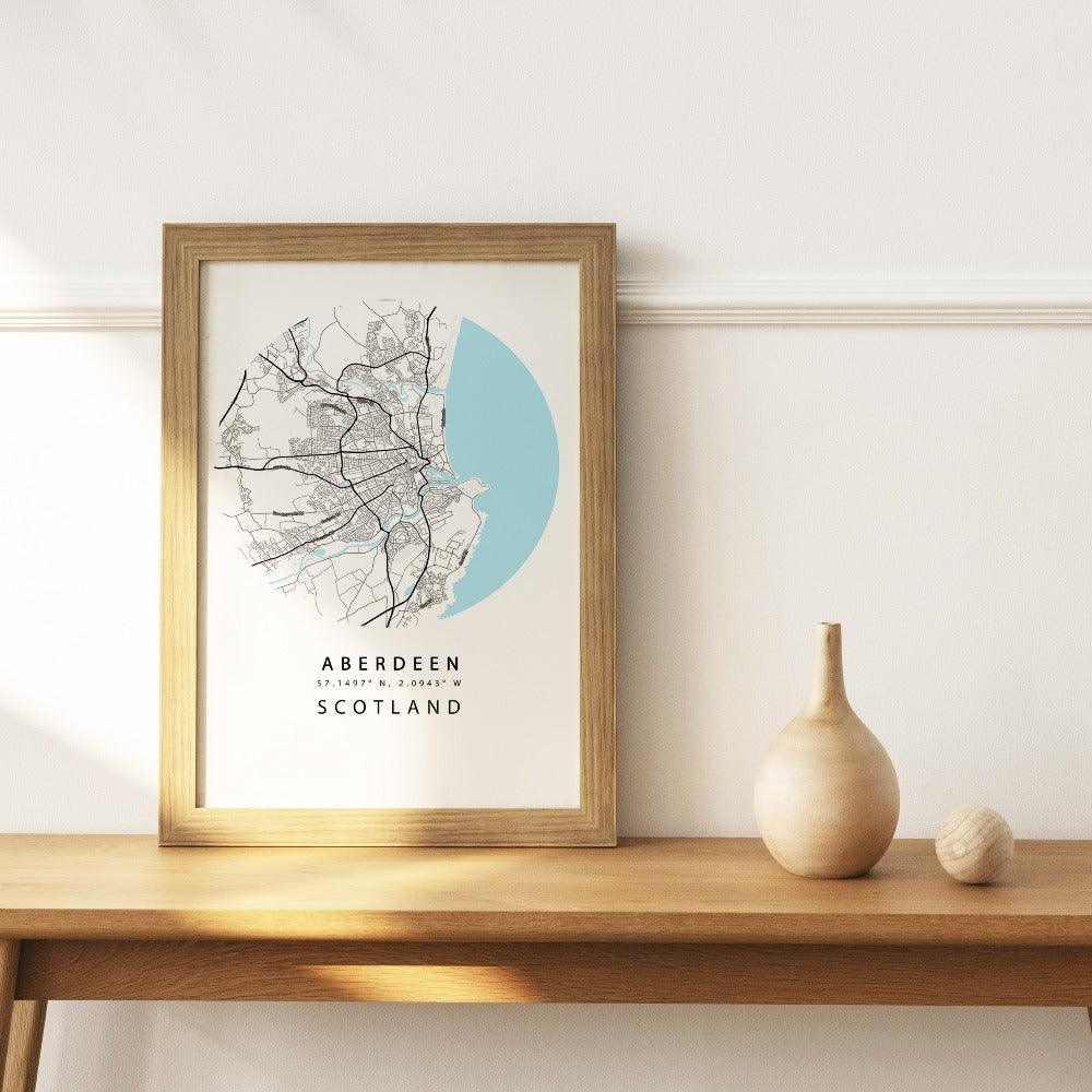 Aberdeen City Map Print - 98typesUK Maps