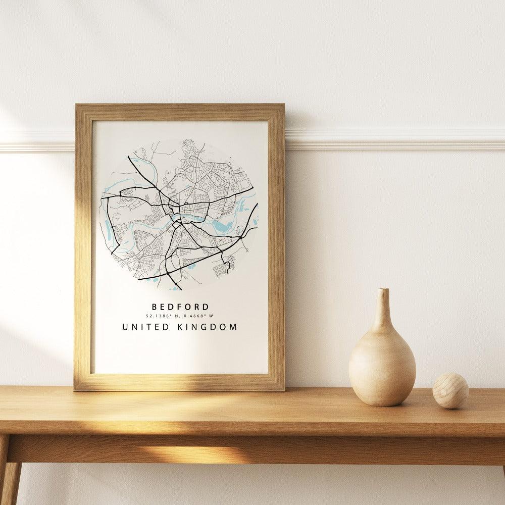Bedford Street City Map Print - 98typesUK Maps
