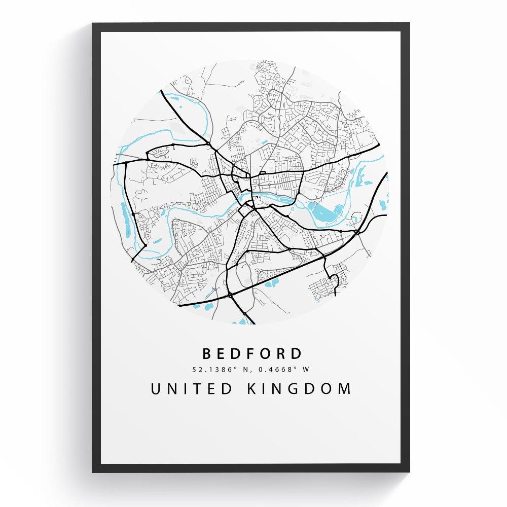 Bedford Street City Map Print - 98typesUK Maps