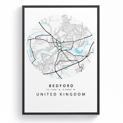 Bedford Street City Map Print - 98typesUK Maps