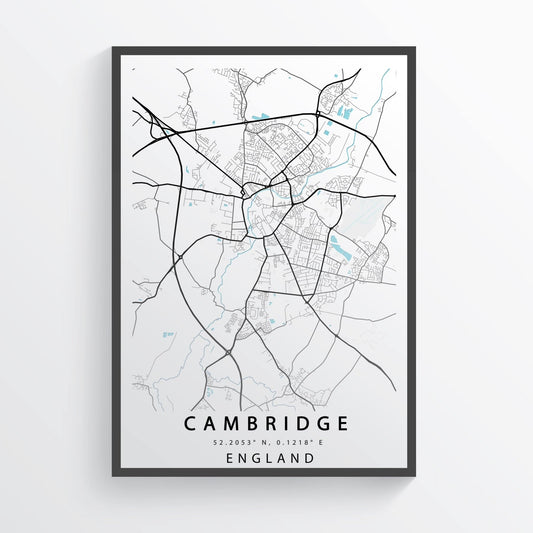 CAMBRIDGE City Map Print - 98typesUK Maps