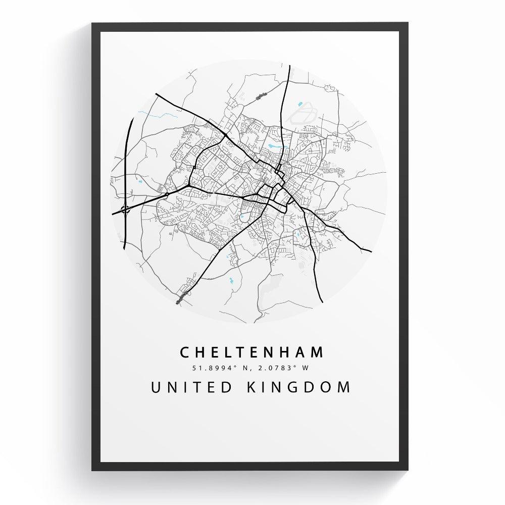 Cheltenham Street City Map Print - 98typesUK Maps