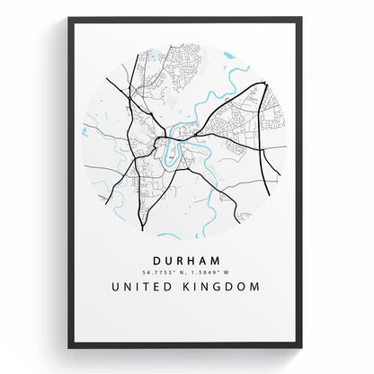 Durham Street City Map Print - 98typesUK Maps