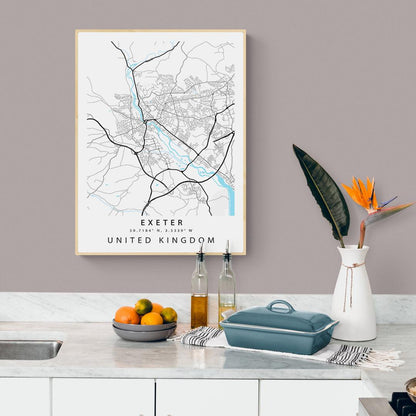 Exeter Street City Map Print - 98typesUK Maps