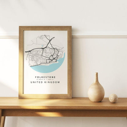 Folkestone Street City Map Print - 98typesUK Maps