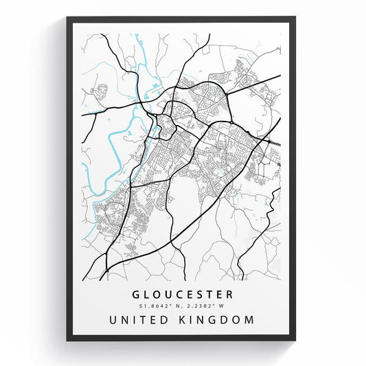 Gloucester Street City Map Print - 98typesUK Maps