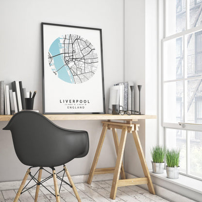 LIVERPOOL City Map Print - 98typesUK Maps