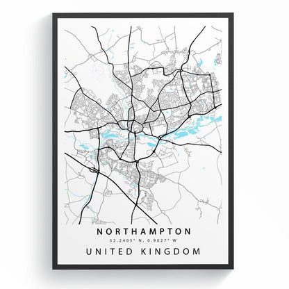 Northampton Street City Map Print - 98typesUK Maps