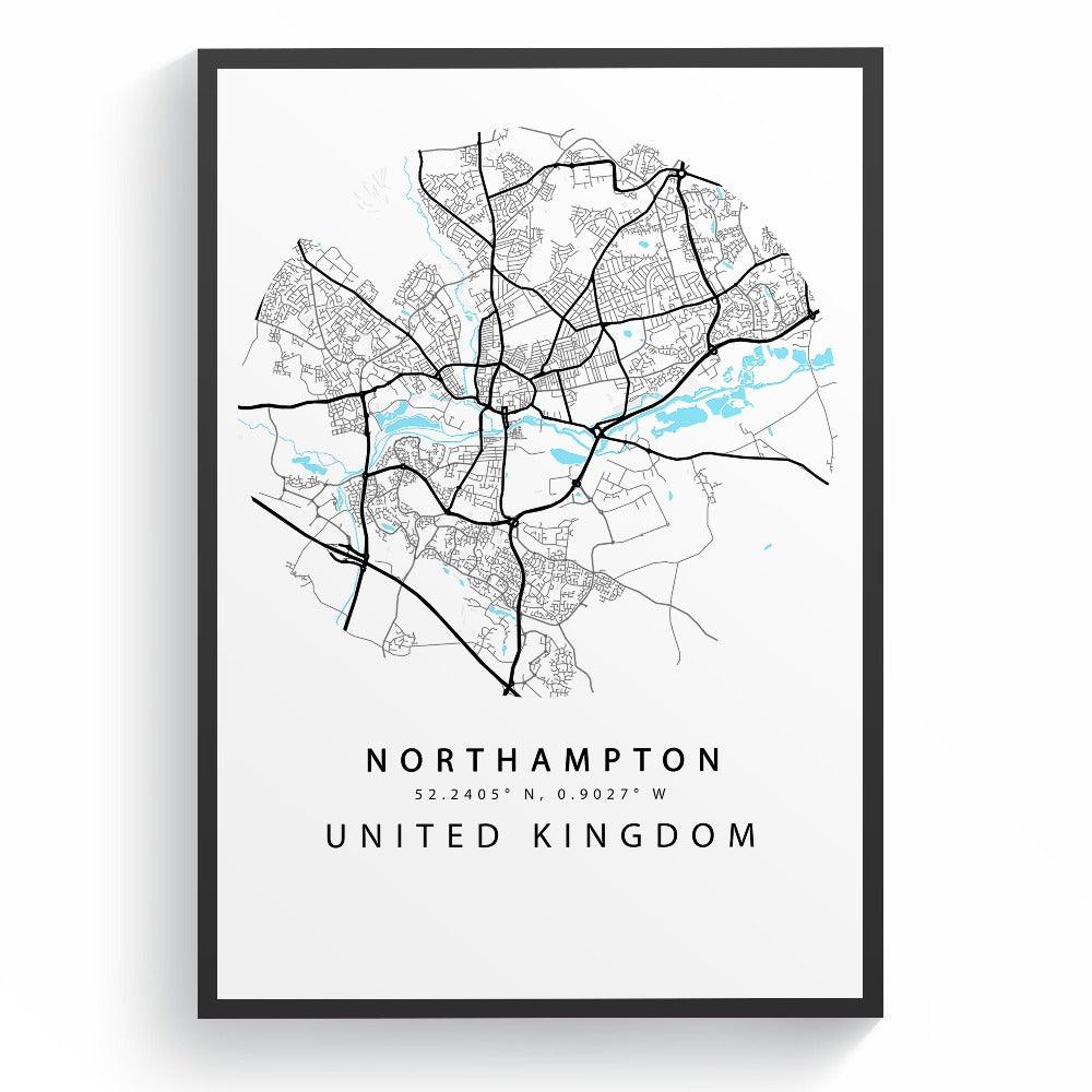 Northampton Street City Map Print - 98typesUK Maps