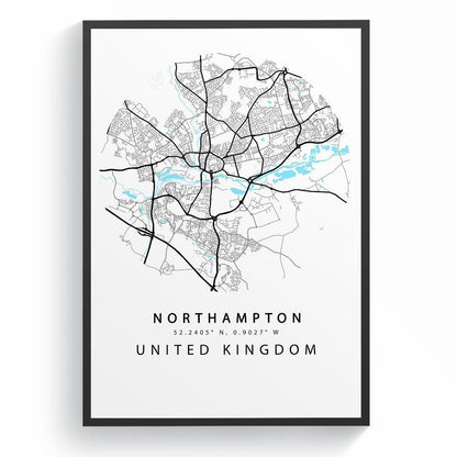 Northampton Street City Map Print - 98typesUK Maps
