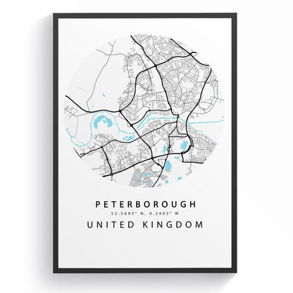 Peterborough Street City Map Print - 98typesUK Maps