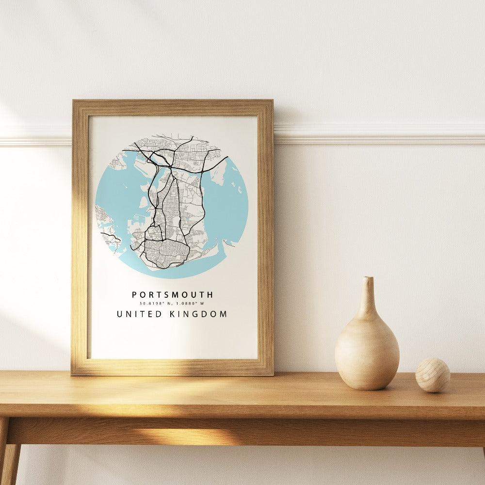 Portsmouth Street City Map Print - 98typesUK Maps
