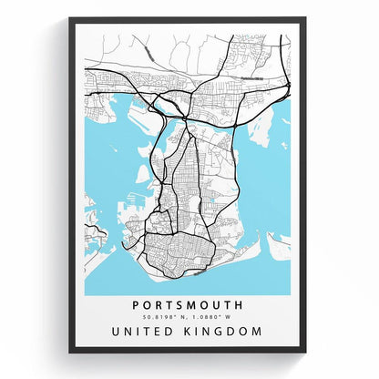 Portsmouth Street City Map Print - 98typesUK Maps